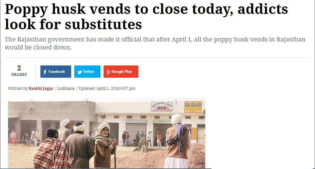 Poppy husk Vends Rajasthan arrivesafe