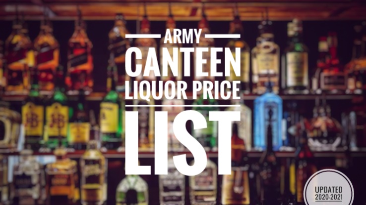 ARMY CANTEEN LIQUOR PRICE LIST